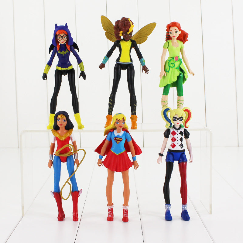 New arrival 6pcs/Lot suicide squad Wonder woman Batgirl Poison Ivy Bumble Bee Harley Quinn PVC Action Figure TOY