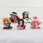 5Pcs/Set Anime One Piece Hancock Robin Nami Shirahoshi Perona PVC Action Figure Model Toys Cute Dolls