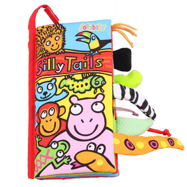 Baby Toys Infant Kids Early Development Cloth Books Learning Education Unfolding Activity Books Animal Tails Style 3 Patterns