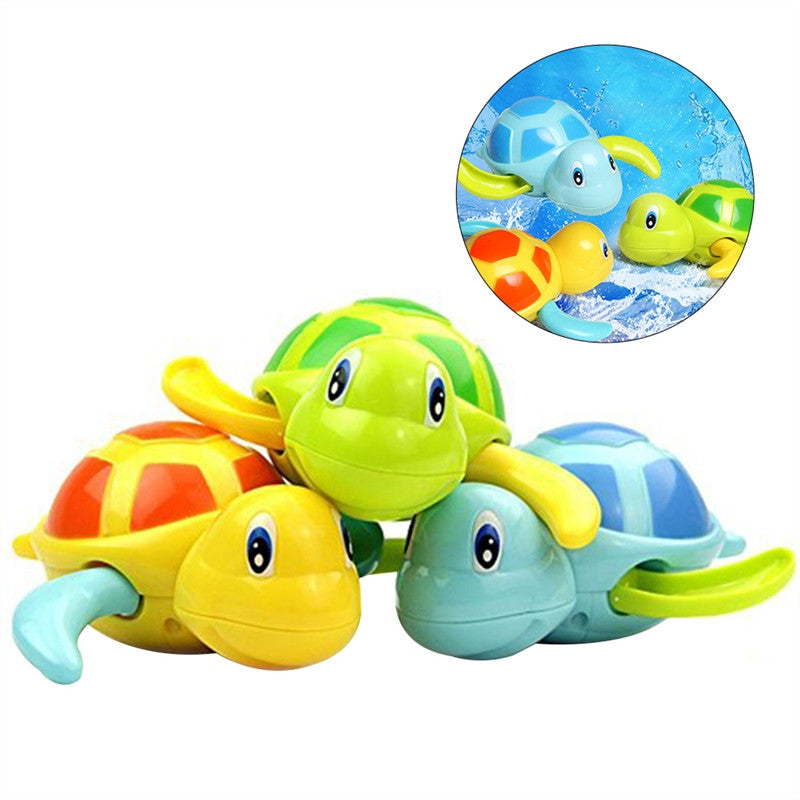 3 Pcs Baby Bath Time Fun Turtle Plastic Bathtub Toys