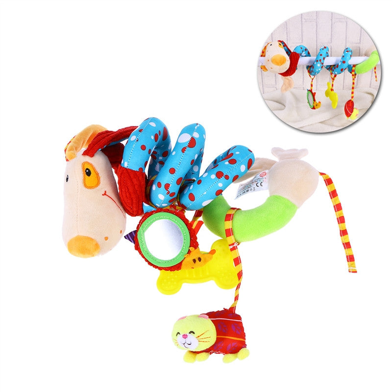 Puppy Dog Baby Infant Crib Toy Wrap Around Crib Rail Toy Stroller Toy Cute Baby Educational Plush Toys