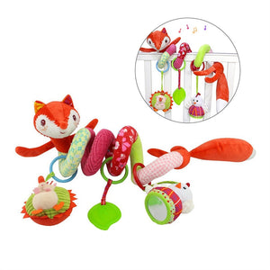 Fox Baby Infant Crib Toy Wrap Around Crib Rail Toy Stroller Toy Cute Baby Educational Plush Toys