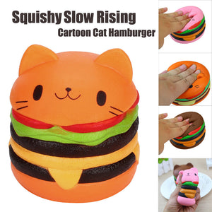 Jumbo Cartoon Cat Hamburger Scented Slow Rising Exquisite Kid Soft Toy