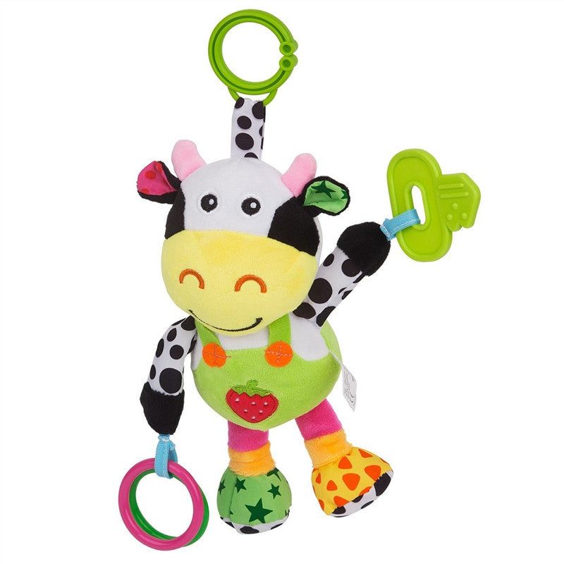 Infant Baby Toys Cute Plush Cow for Pushchair Pram Car Seat