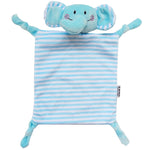 Infant Teething Cloth Soft Square Striped Plush Snuggle Teether Blanket Baby Appease Towel Toy