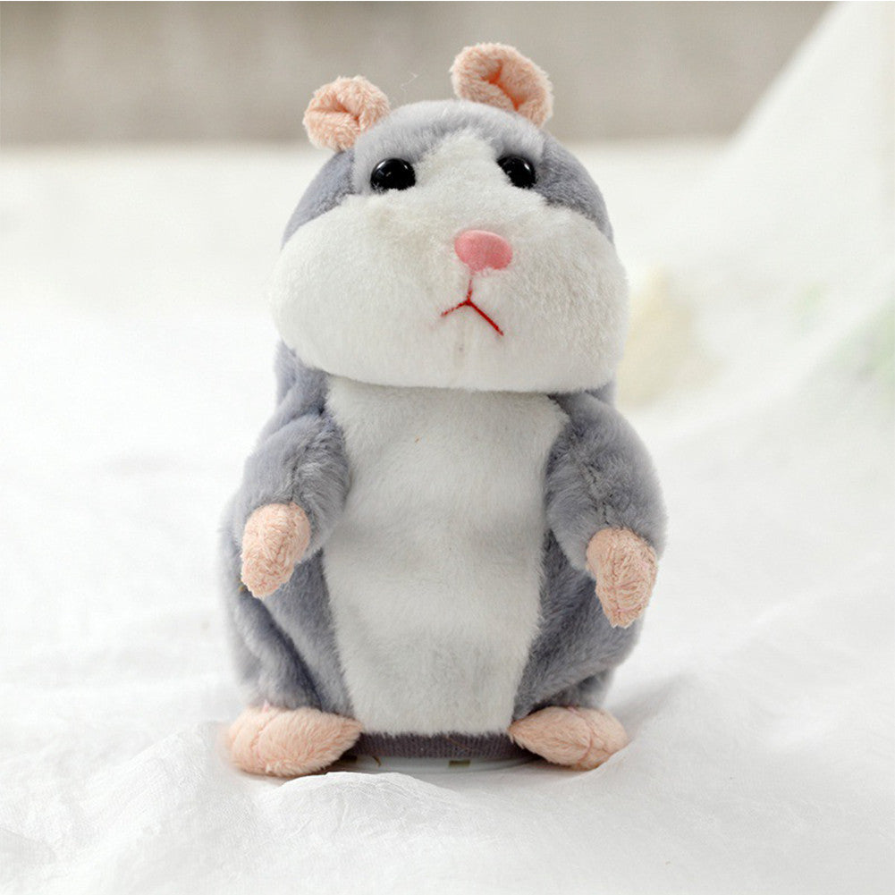 Lovely Talking Plush Hamster Toy, Can Change Voice, Record Sounds, Nod Head or Walk, Early Education for Baby, Different Size for Choice