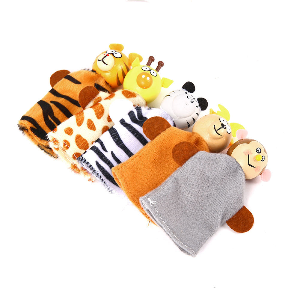 5pcs Different Cartoon Forest Animal Style Finger Puppets Toys for Children, Shows, Playtime, Schools