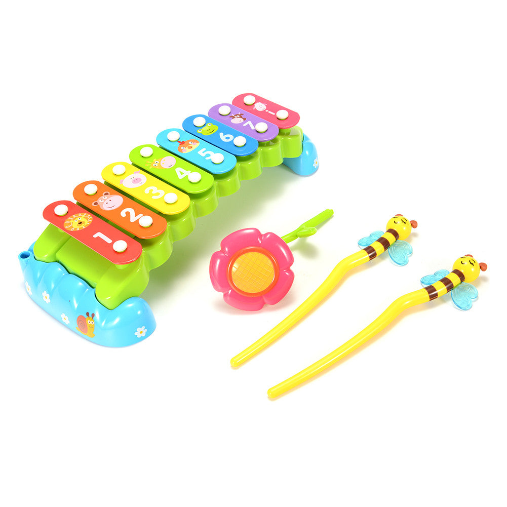 Rainbow 8-Note Hand Knock Xylophone Toy Baby Musical Toy