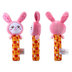 Baby Lovely Plush Animal Handbell Stick Colorful Rattles Toys with BB Bell Infant Educational Plush Toy