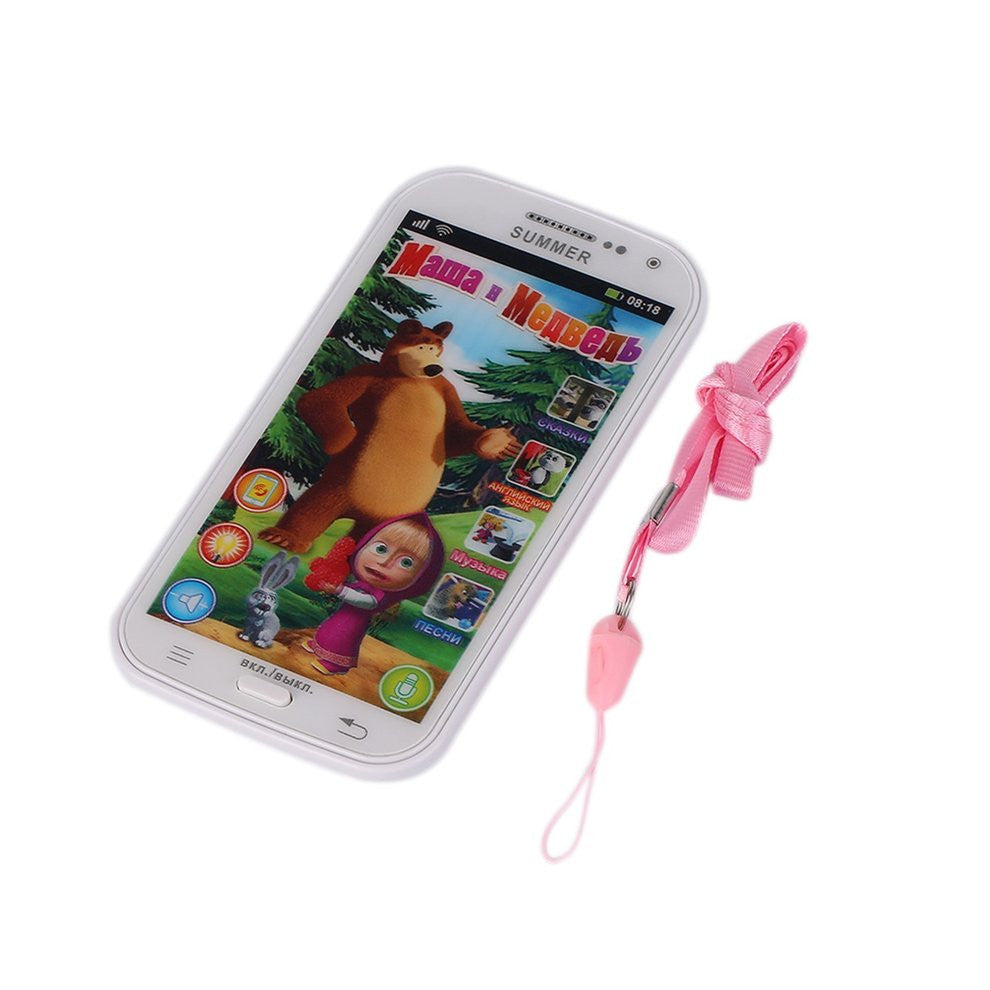 Plastic Baby Phone Toy Simulator Music Phone Touch Screen Children Toy Electronic Learnin Russian Language