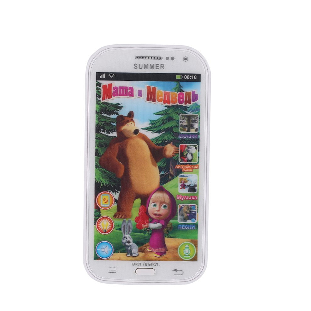 Plastic Baby Phone Toy Simulator Music Phone Touch Screen Children Toy Electronic Learnin Russian Language