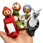 4PCS Little Red Hats And Wolves Finger Puppets Hand Puppets Christmas Gifts