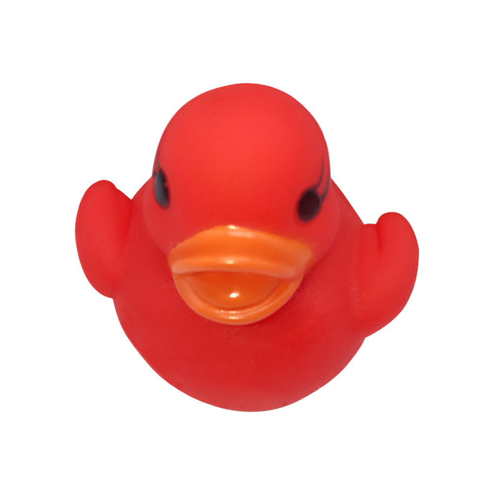 Toy Duck Baby Bath Toy Auto Color Changing LED Lamp Light Vinyl Toy Teether