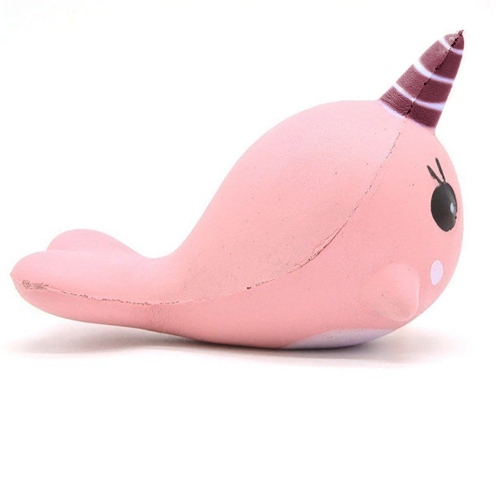 9CM Soft Whale Cartoon Squishy Slow Rising Squeeze Toy Phone Straps