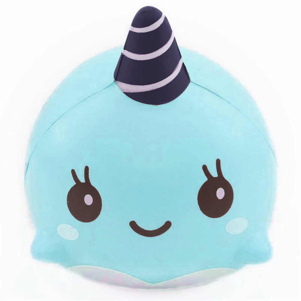 9CM Soft Whale Cartoon Squishy Slow Rising Squeeze Toy Phone Straps